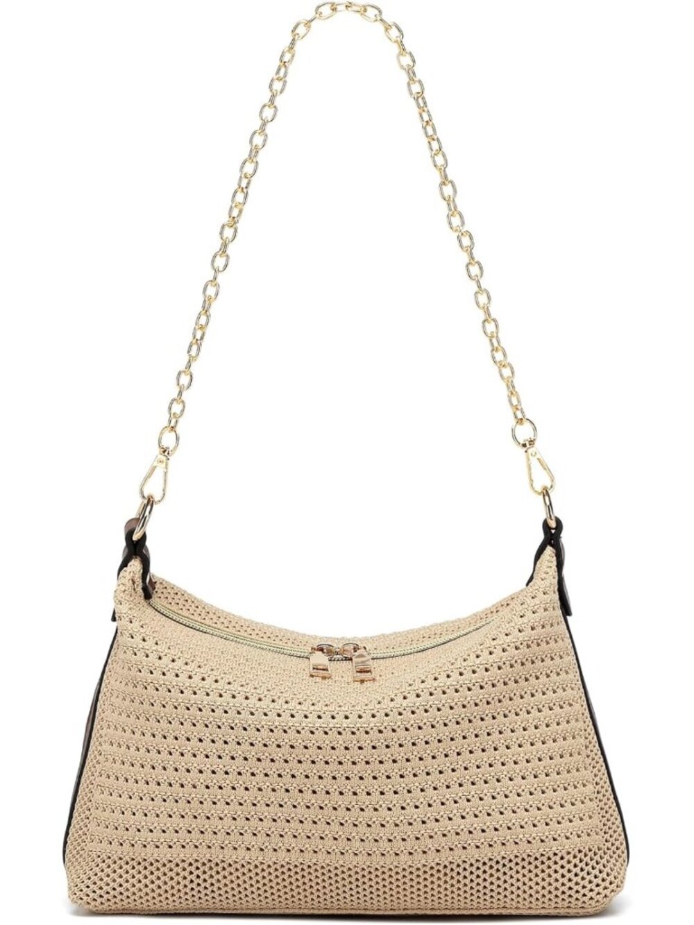 Stylish Crochet Shoulder Bag for Women - Summer Mesh Woven Beach Hobo Purse